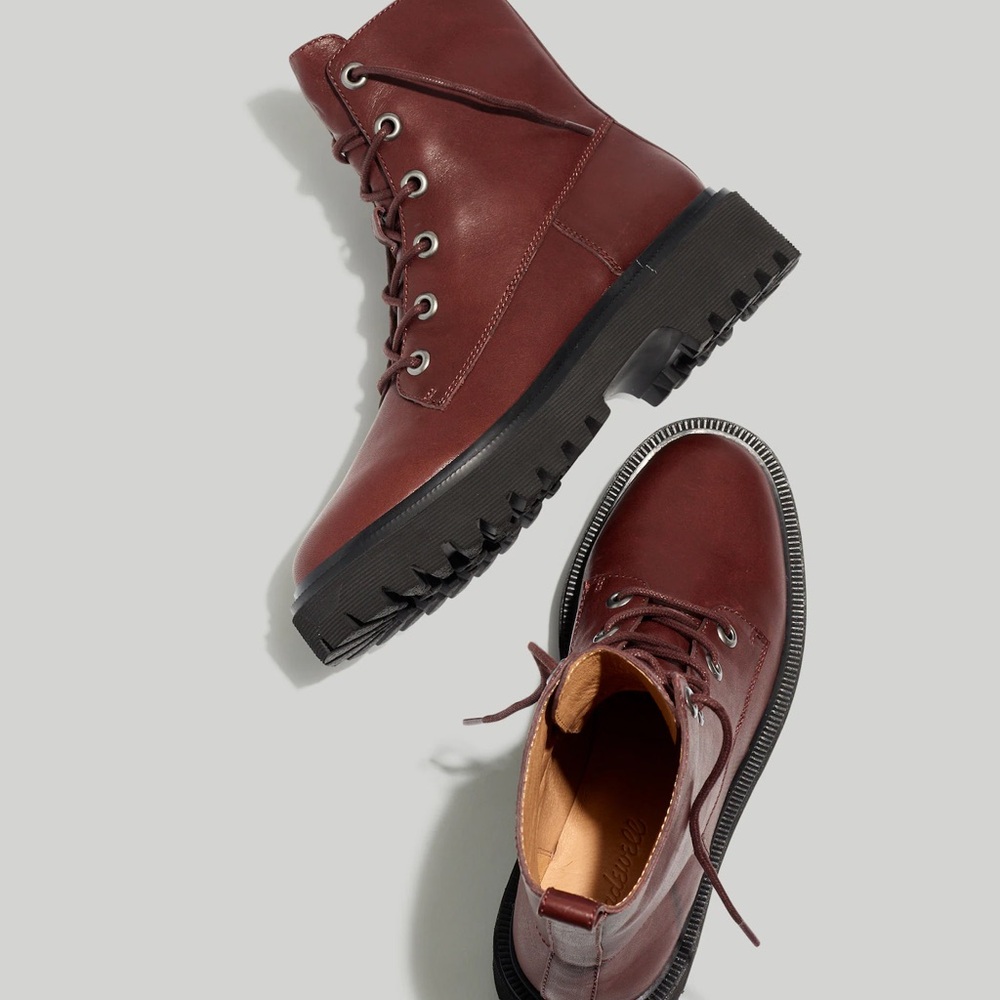 Madewell Rayna Lace Up Combat Boots